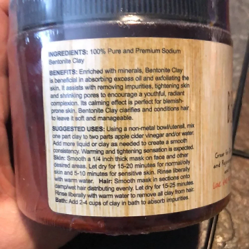 Molivera Organics 100% Pure Bentonite Clay (Indian Healing Clay) 16 oz.